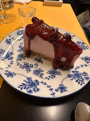 Red fruits cream cake #Veganuary at Veganaki in Athens
