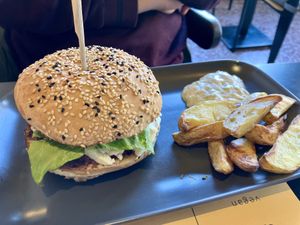 Burger greek Style   at Veganaki in Athens
