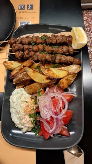 Souvlaki  at Veganaki in Athens