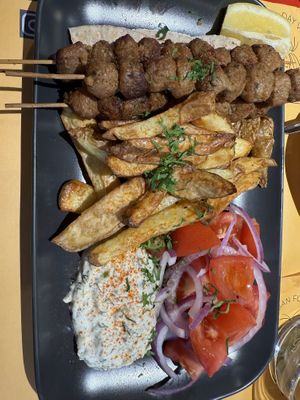 Souvlaki plate   at Veganaki in Athens