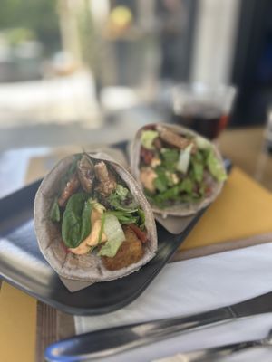 Tempeh souvlaki   at Veganaki in Athens