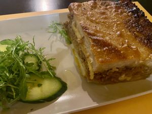 Vegan Moussaka  at Veganaki in Athens