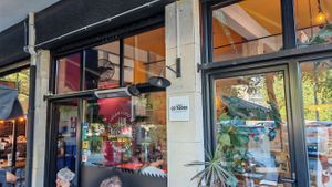 Facade at Veganaki in Athens