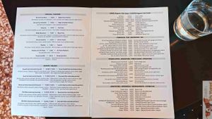 Menu at Veganaki in Athens