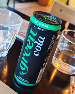 Green cola at Veganaki in Athens