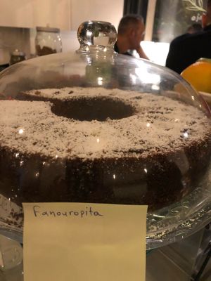 Traditional Greek cake, veganized! at Veganaki in Athens