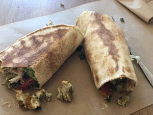 Falafel wrap  at Veganaki in Athens