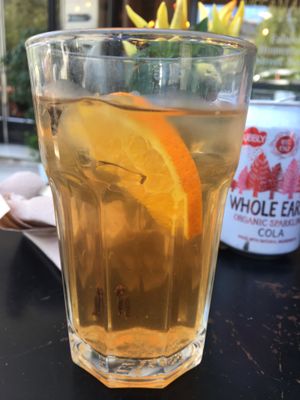 Cinnamonade- highly recommended  at Veganaki in Athens