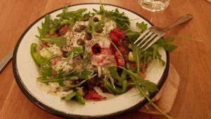 Darkos Salad at Veganaki in Athens