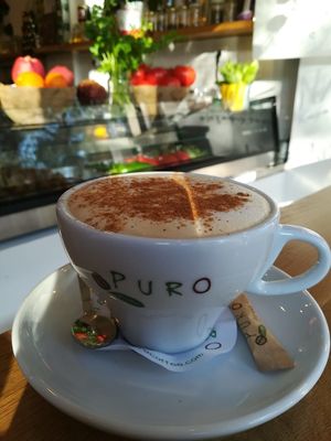 PURO fairtrade coffee at Veganaki in Athens