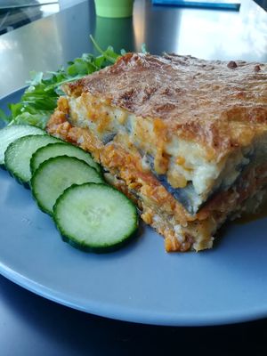 Moussaka at Veganaki in Athens