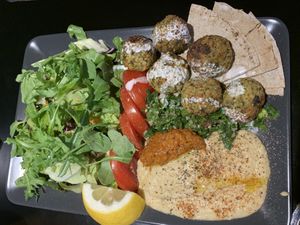 Falafel Plate at Veganaki in Athens