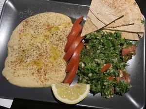 Hummus & Tabouli at Veganaki in Athens