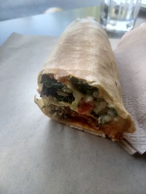 Falafel wrap at Veganaki in Athens