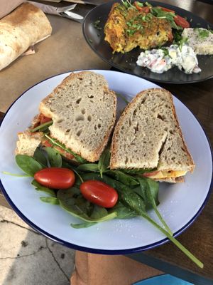 Cheese tomato sandwich  at Veganaki in Athens