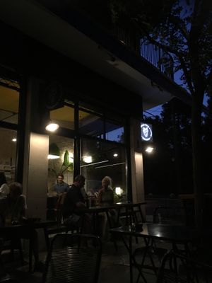 Situated close to a busy road but the noise wasn’t too bad. Indoors seating calmer. at Veganaki in Athens