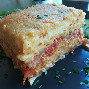 Pastitsio at Veganaki in Athens