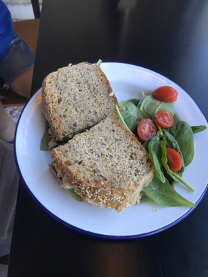 Humus sandwich  at Veganaki in Athens