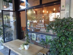 outside seats at Veganaki in Athens