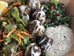 Falafel salad at Veganaki in Athens