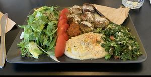 Falafel platter at Veganaki in Athens