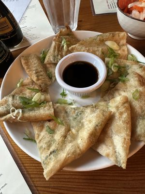 Scallion pancakes  at The Mad Monkfish in Cambridge