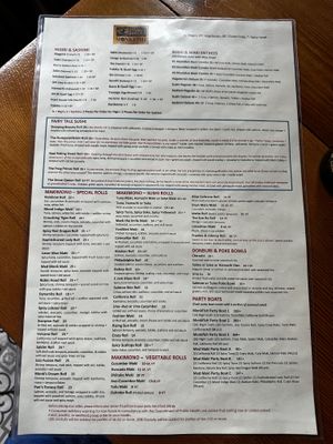 Menu, as of 20240622  at The Mad Monkfish in Cambridge