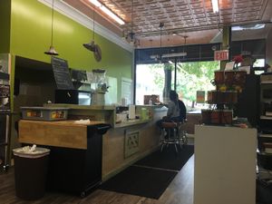 Counter and bar seating  at Yvolina's Tamales in Chicago