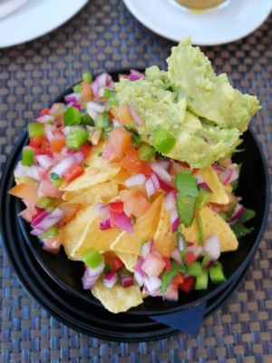 Nachos with guacamole at AlCasaBar in Malaga