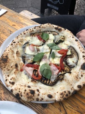 White pizza with roasted vegs ! at La Stella Nera in Berlin