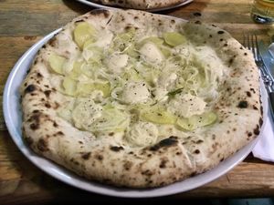 The potato-onion pizza with rosemary at La Stella Nera in Berlin