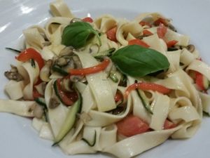 pasta with veg at La Stella Nera in Berlin