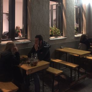 outside at La Stella Nera in Berlin