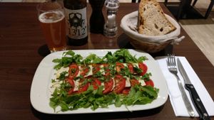 Smoked Tofu caprese at La Stella Nera in Berlin