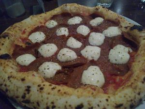 Salami and mozzarella at La Stella Nera in Berlin