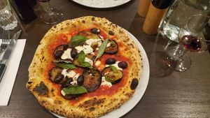 Eggplants pizza: perfect! at La Stella Nera in Berlin