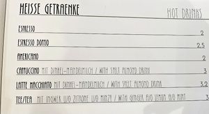 Hot drinks at La Stella Nera in Berlin