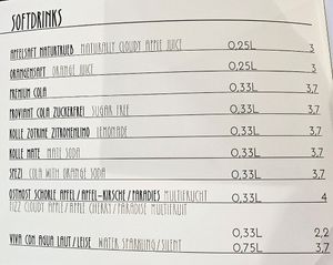 Softdrinks at La Stella Nera in Berlin