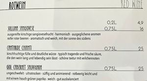 Red wine at La Stella Nera in Berlin