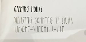 Current opening hours March 2024 at La Stella Nera in Berlin