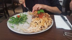 calzone at La Stella Nera in Berlin