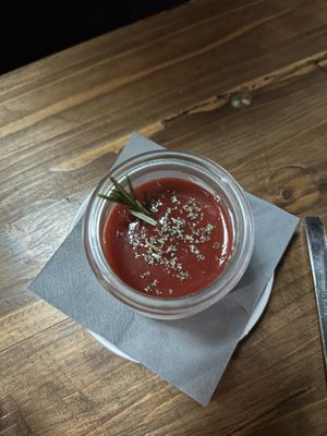 Veganes Pana Cotta mit Rosmarin 10/10  at La Stella Nera in Berlin