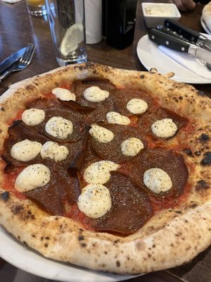 Pepperoni pizza  at La Stella Nera in Berlin