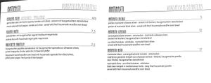 Menu, pg 1  at La Stella Nera in Berlin