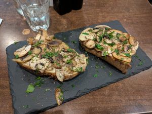 Mushroom Bruschetta at La Stella Nera in Berlin