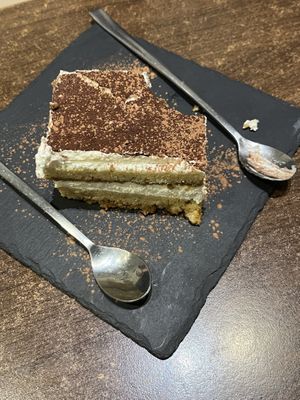 Vegan tiramisu - nice, but a little more like a cake and not really had that typical soaked in coffee flavour   at La Stella Nera in Berlin
