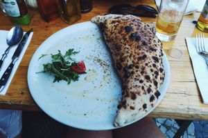 Pizza Calzone "Kind of Blue" at La Stella Nera in Berlin