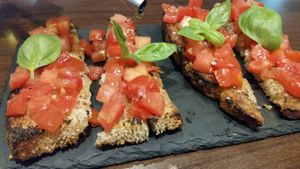 antipasti: bruschetta pomodoro at La Stella Nera in Berlin