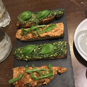 Bruschetta 💚 at La Stella Nera in Berlin