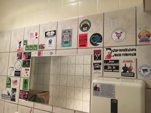 very political and stylisch mirror at La Stella Nera in Berlin